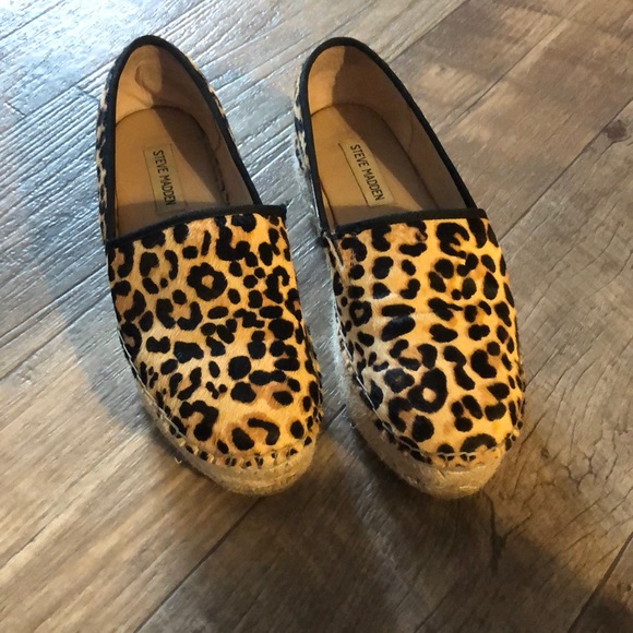 Steve Madden leopard platform espadrille sneakers - Picture 2 of 4